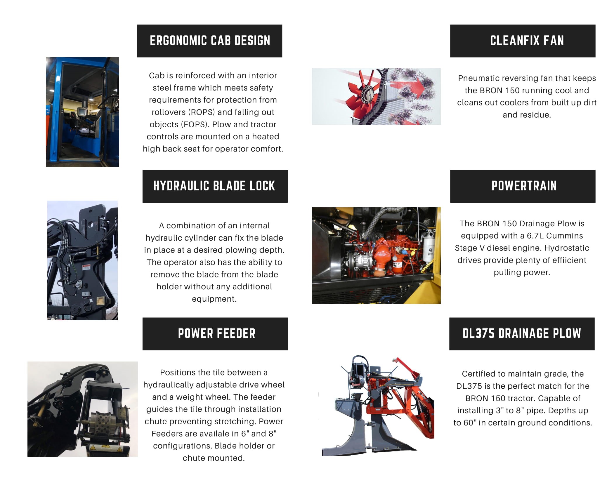 BRON 150 Features
